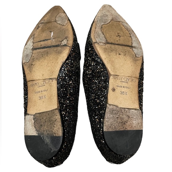 Jimmy Choo Gala Glitter Flats - Picture 13 of 16
